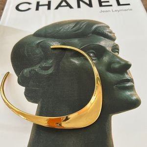 70s gold cuff necklace